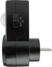 ECOLIGHT LED pohybový a súmrakový senzor do zásuvky - čierny