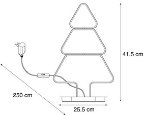 Dizajnová stolná lampa zlatá v tvare vianočného stromčeka vrátane LED IP44 - Arbre