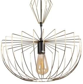 Luster na lanku JASMINA 1xE27/20W/230V pr. 40 cm zlatá