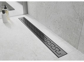 Mexen Flat nerezový sprchový žľab 50 cm, vzor M15, čierna, 1724050-15