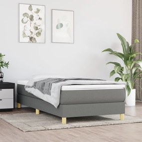 Boxspring posteľ s matracom tmavosivá 90x200 cm látka 3144144