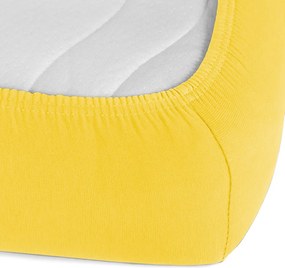 Jersey napínacie prestieradlo JR-003 Žlté 200 x 200 - výška 20 cm