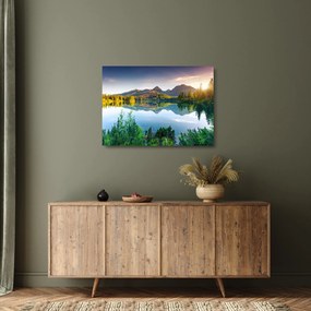 Sklenený obraz - Jazero (70x50 cm)