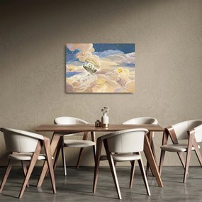 Sklenený obraz - Nebeské medúzy (70x50 cm)