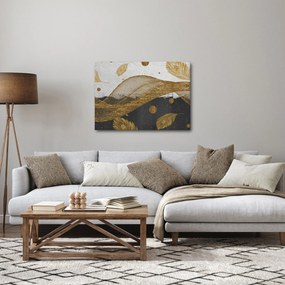 Obraz - Zlaté pierka (70x50 cm)