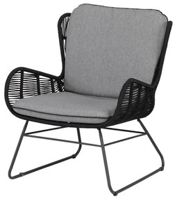 Čierne záhradné kreslo Exotan Grace