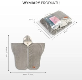 SENSILLO Pončo do autosedačky GRAPHITE PLUSH