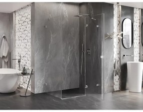 Mexen Lunar, výklopný sprchový kút pravý 100 x 70 cm, 8mm číre sklo, chrómový profil, 834-100-070-01-00-P