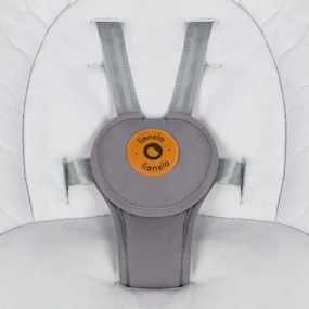 Lionelo - Detské húpacie lehátko s melódiou MELL Grey Stone 4xAA + diaľkové ovládanie