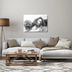 Sklenený obraz - Čiernobiele boudoir (70x50 cm)