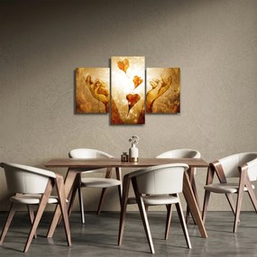 Obraz - Maľba rúk plných lásky (90x60 cm)