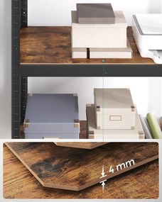 Dílenský regál Busta 80 cm černý/ tmavě hnědý