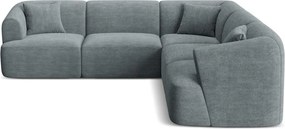 Tmavosivá menčestrová rohová pohovka Campi – Cosmopolitan Design