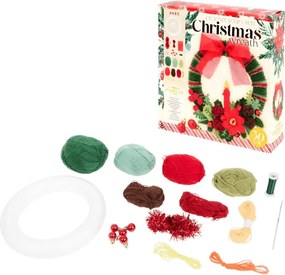 Kreatívna sada CHRISTMAS WREATH na háčkovanie vianočného venca