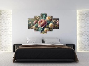 Obraz - Zátišie s kvetmi - maľba (150x105 cm)