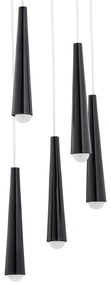 Argon 2103 - Luster na lanku HOLLYWOOD 5xE14/7W/230V čierna