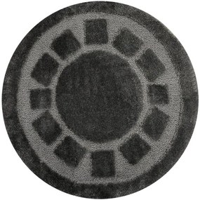 Kúpeľňový koberček Ocean tmavosivý kruh