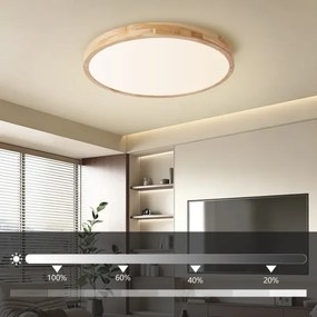 Brilagi - LED stmievateľné svietidlo WOODLINE LED/72W/230V 3000-6000K dub, priemer 60 cm + diaľkové ovládanie