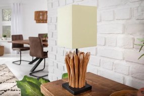 Ručne vyrobená stolová lampa EUPHORIA 45 cm biela prírodná