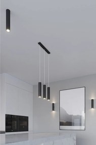 Čierne kovové závesné svietidlo Castro – Sollux