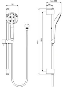 Sprchový set Ideal Standard Idealrain Evo 60 cm