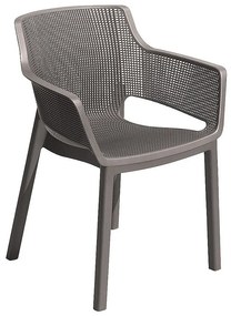 DEOKORK Záhradná plastová stolička MENORCA (cappuccino)
