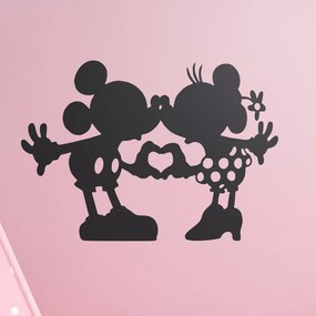 Veselá Stena Samolepka Mickey a Minnie čierna
