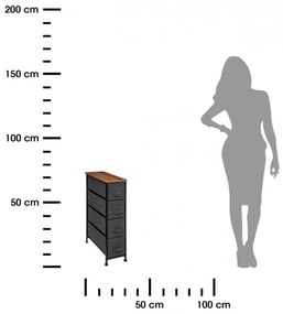 Kúpeľňový regál IRON 75 cm antracitový