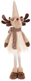 Vianočná dekorácia Sob stojaci, v. 51 cm, béžová/hnedá
