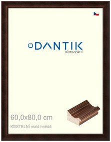 DANTIK rám na obraz 60x80 | KOSTELNÍ malá hnědá (Plexi Čiré)
