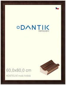 DANTIK rám na obraz 60x80 | KOSTELNÍ malá hnědá (Plexi Čiré)