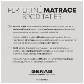 BENAB LATEXO prírodný taštičkový matrac 85x190 cm Prací poťah Medicott Silver 3D