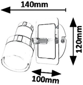 Rabalux 5021 - LED Nástenné bodové svietidlo  HAROLD LED/5W/230V IP44