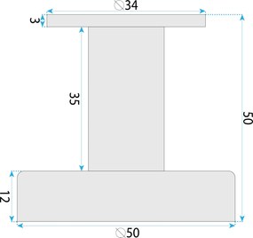 Rea Modern, 1-háčik na uterák, 6606A, brúsená oceľ, REA-98008
