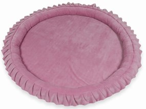 Vulpi Podložka/hniezdo na hranie s volánikmi Fancy+ Velvet 120 cm Farba: ružová