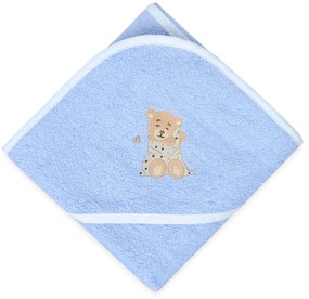 Babymatex Osuška s kapucňou MAXI 100x100 cm - Modrá