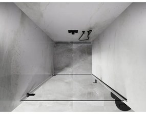 Mexen, Mexen Lunar-B Otočné ľavé sprchové dvere 60 cm, priehľadné, pištoľovo sivá kartáčovaná - 832-060-000-66-00-L