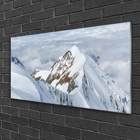 Obraz na skle Hory príroda 140x70 cm