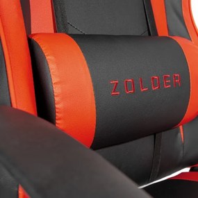 Herná stolička VARR Zolder čierna/červená