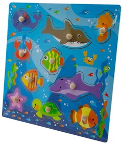 Drevené zábavné puzzle vkladacie EURO BABY - Ocean