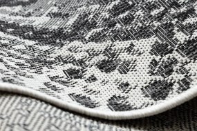 Dywany Łuszczów, Kusový koberec Sion Sisal Snake`s skin 22162 ecru/black – na von aj na doma, 160x220, šedá, chodba / predsieň