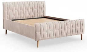 Čalúnená posteľ bez matraca FLORA 160x200 cm béžová