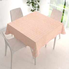 Biante Bavlnený štvorcový obrus Sandra SA-213 Listy na marhuľovo oranžovom 40x40 cm