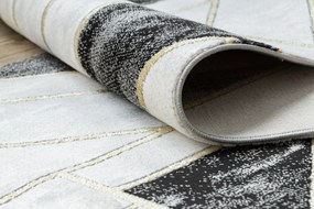 Behúň EMERALD 1015 Glamour exclusive, mramor, geometrický, čierny + zlatá