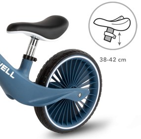 Kidwell NIX Balančný bicykel ľahký nylonový rám PU kolesá turbínové ráfiky – tmavomodrý