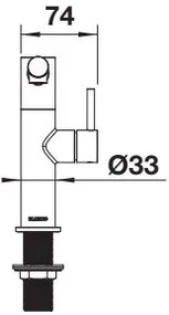 Blanco Alta II, stojanková kuchynská batéria, zlatá matná, BLA-527539