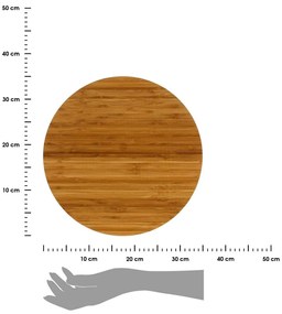 Drevený otočný servírovací podnos Wood, (fi) 35 cm