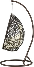 Sconto Závesné kreslo COLMAR hnedá mocca/krémová