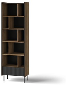 Regál Phelan P10 (orech warmia + čierna). Akcia -20%. Vlastná spoľahlivá doprava až k Vám domov. 1062540