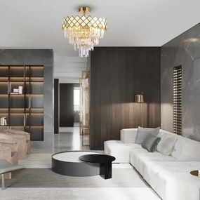 Luster na tyči CARISMA 9xE14/40W/230V zlatá